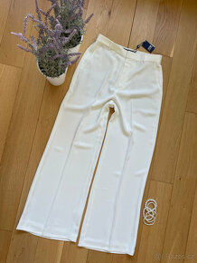Nové volné bílé elegantní kalhoty s puky Ralph Lauren 40 - 4