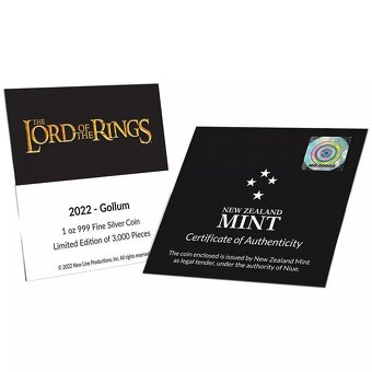 Stříbrná mince Gollum 1 Oz 2022 (Lord of the Rings™) - 4