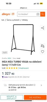 Vešak na oblečeni ikea, jysk, stojan - 4
