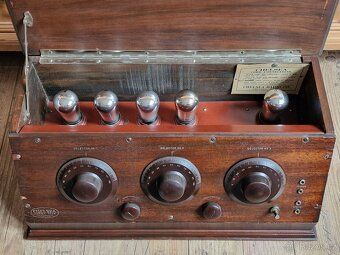 Starožitné rádio Chelsea Super-Five 5, USA, 1925, 5 lampovka - 4