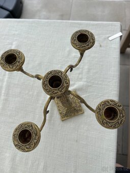 Starý mosazný svícen - 4