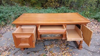 Masivní dubový psací stůl oboustranný - 4