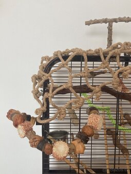 Klec ptáci RETRO MADELEINE kov/dřevo 54x34x53cm Zolux a hrač - 4
