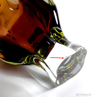 Váza hutní sklo Josef Hospodka - 4