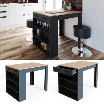 Jídení stůl, konferenční stolek a polička - 4