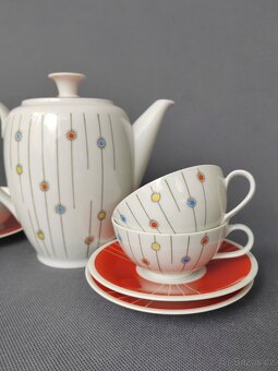 Porcelánová kávová (mokka) sada od Kaestner Saxonia - 4