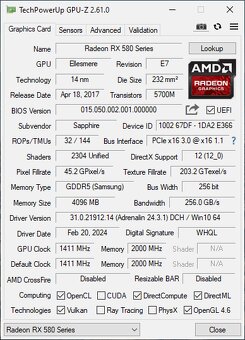 RX 580 4GB - 4