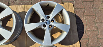 Alu kola originál Škoda Rapid 5x100 7x16 ET46 5JA 601 025 A - 4
