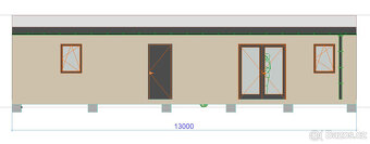 Modulový dům/rekreační chata, kancelář, tiny hous 13x4,2x3 m - 4