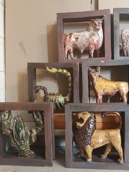 Staré dekorativní keramické kachle - 4