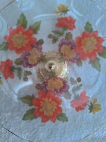 STAROŽITNÝ SKLENĚNÝ PODNOS  - ANGLIE - 4