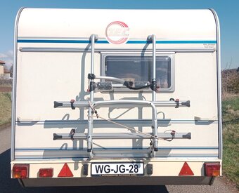 TEC TE360 - lehký karavan pro 2, držák na kola, 100kmh - 4