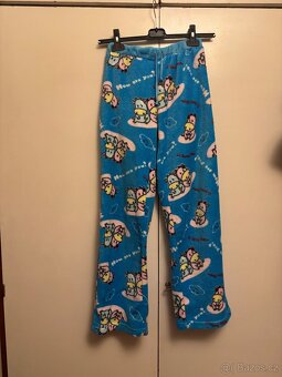 Plyšákové domácí kalhoty pyźamo S/M - 4