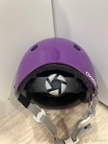 Fialová dětská helma Oxelo 50-54cm - 4