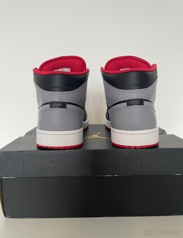 Air Jordan 1 Mid – Black/Cement Grey-Fire Red - 4