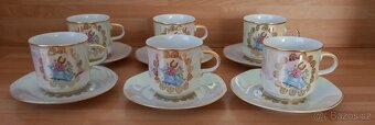 Porcelánová šálky s podšálky - 4