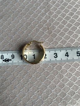 Zlaté naušnice kruhy 585 14k - 4