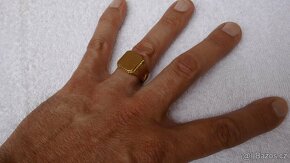 PÁNSKÝ ZLATÝ PRSTEN PLNÝ 14K/585//VEL.66//16.68g - 4