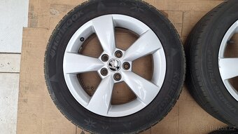 Alu kola Škoda 15" 5x100 letní pneu 185/60 R15 5-6mm Fabia - 4