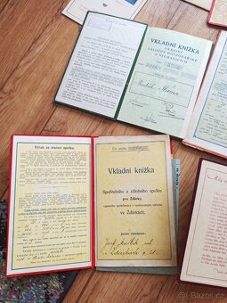 Staré prvorepublikové vkladní knížky, berní, hypoteční aj. - 4