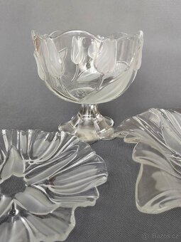 Sada skleněných servirovacich talířů a mísy od Mikasa - 4