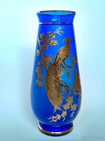 Velká starožitná zlacená váza - 4