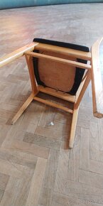 Starsi dřevěné zidle calounene-cerny samet - 4