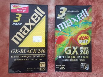 maxell GX-BLACK 240 (VHS kazety - NOVÉ) - 4