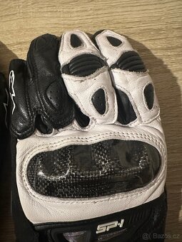 Moto rukavice ALPINESTARS SP1 Carbon black/white - 4