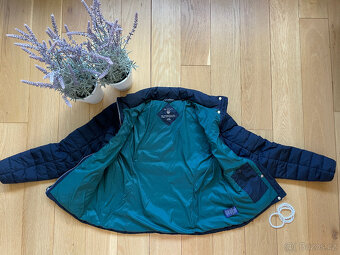 Tmavě modrá péřová lehká prošívaná bunda Gant, vel. L - 4