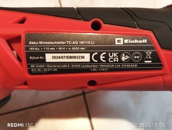 Aku úhlová bruska Einhell 115 - 4