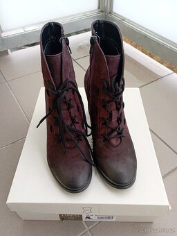 Dámské polokozačky kožené - 4