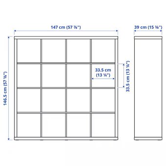 Bílý regál KALLAX IKEA 4x4 - 4