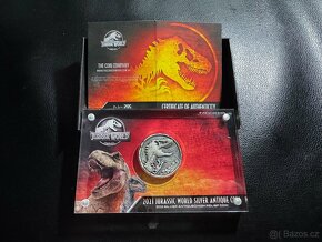 Stříbrná mince 2oz Antique JURASSIC WORLD 2021 lim. - 4