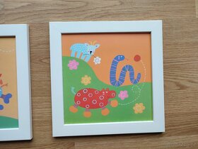 Sada 3 ks dětské obrázky - IKEA rozměr 29,5 x 29,5 cm - 4