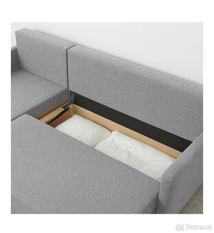 Šedá rozkládací pohovka Ikea model Bennebol - 4