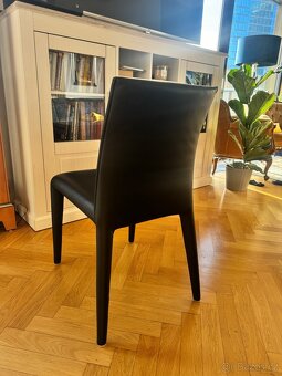 Sada 6 designových židlí B&B Italia z pravé kůže - TOP stav - 4
