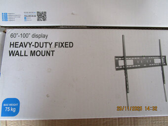 Odolný masivní univerzální pevný držák TV / Monitoru na zeď. - 4