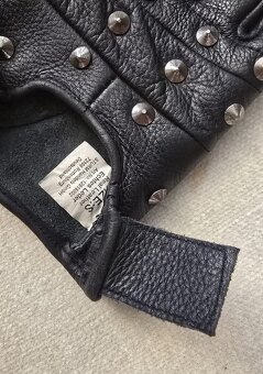 KOŽENÉ BEZPRSTÉ RUKAVICE S CVOČKY - 4