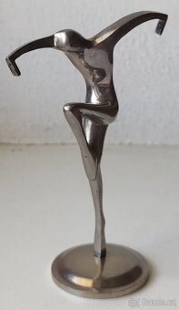 Krásna soška / figurka art deco chrom - 4
