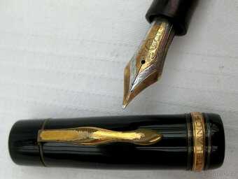 Staré plnicí pero Montblanc - hrot ze zlata 585 - 4