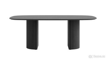 Designový jídelní stůl Pavie – dub, 240 cm, černý - 4