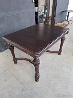 Starožitná masivní jídelní souprava - 4