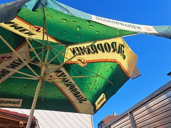 Pivní set rozkládací, dlouhý 220 cm + hospodský deštník - 4