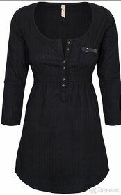 Nová, dámská, černá bavlněná košile s elastickým pasem - 4