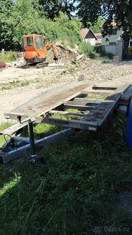 Vozík na bagr přívěs podvalník vozejk bržděný - 4