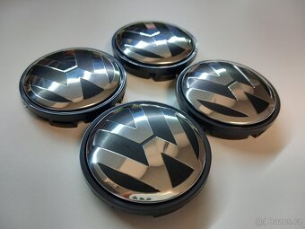 Středové krytky Vw, 56x52mm chrom logo - 4