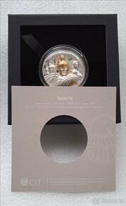 3 oz Stříbrná, pozlacená Sparta 2023. limit 888 - 4