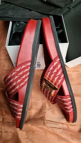EMPORIO ARMANI - pantofle - bordó - č. 38- SLEVA - 4