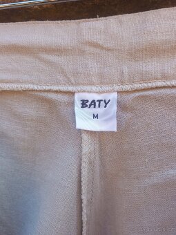 Lněné kalhoty Baty vel. M - 4